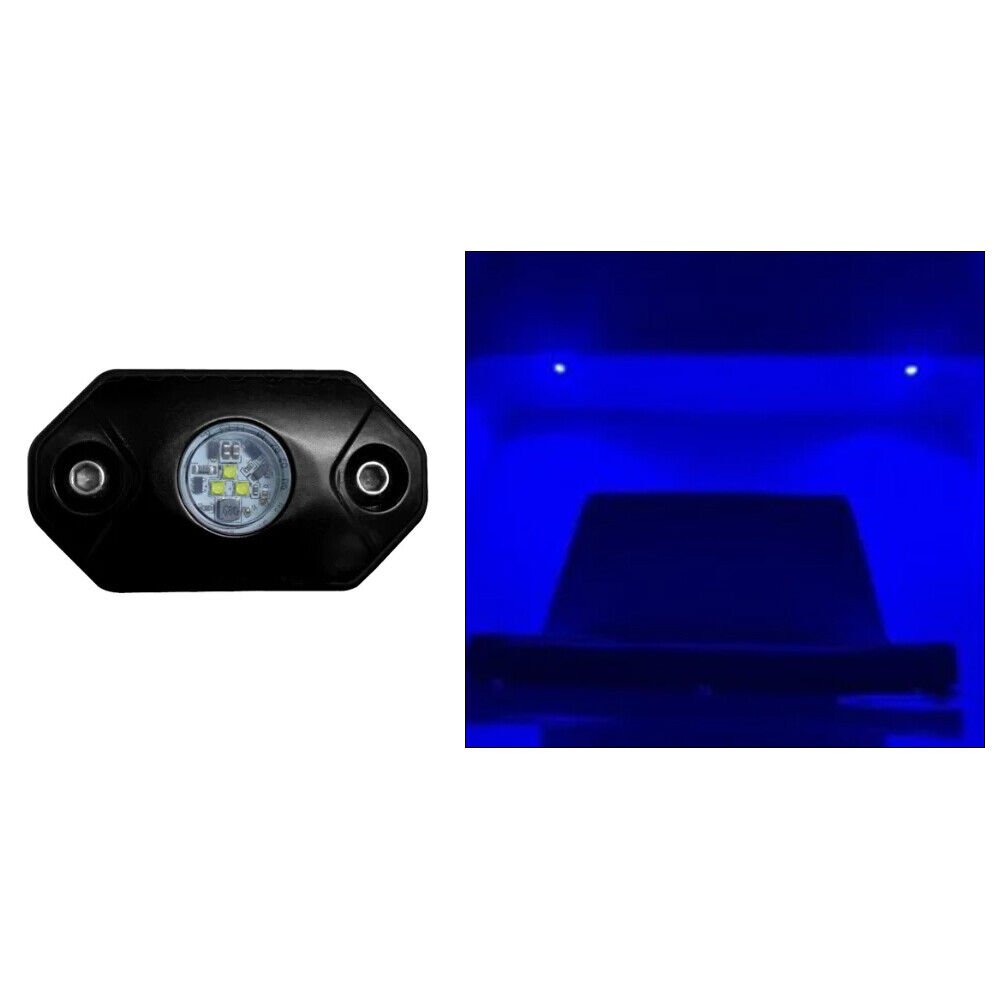 Black Oak Rock LED Off Road Accent Light - Blue - Black Housing (RL-B)
