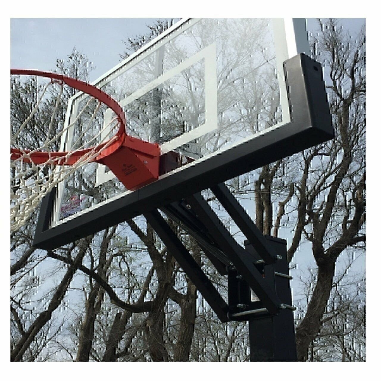 First Team Champ Turbo Basketball Goal Adjustable- Bolt Down- w/36x54 Glass