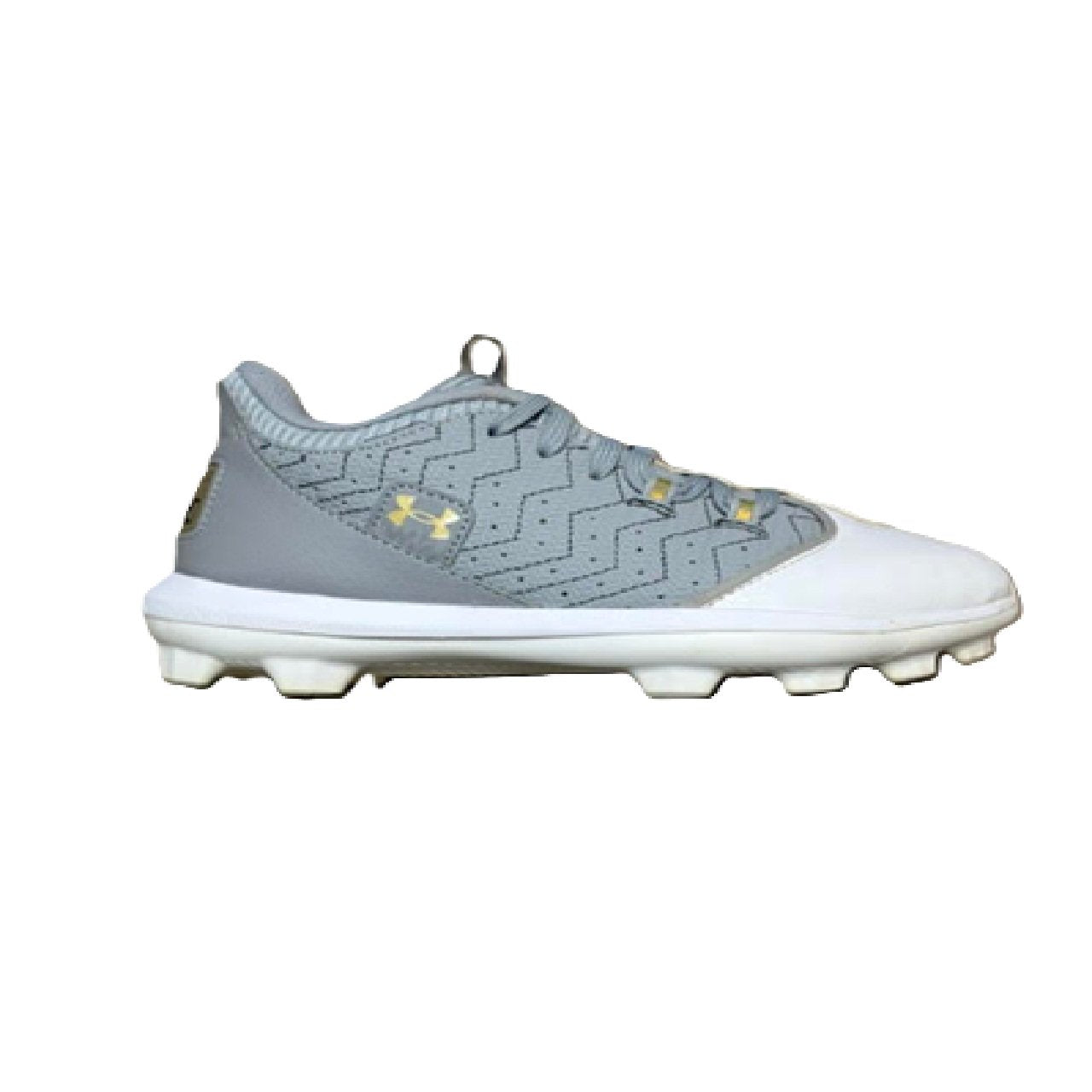 Under Armour Harper 9 TPU Baseball Cleat Gray/White 4Y BM1