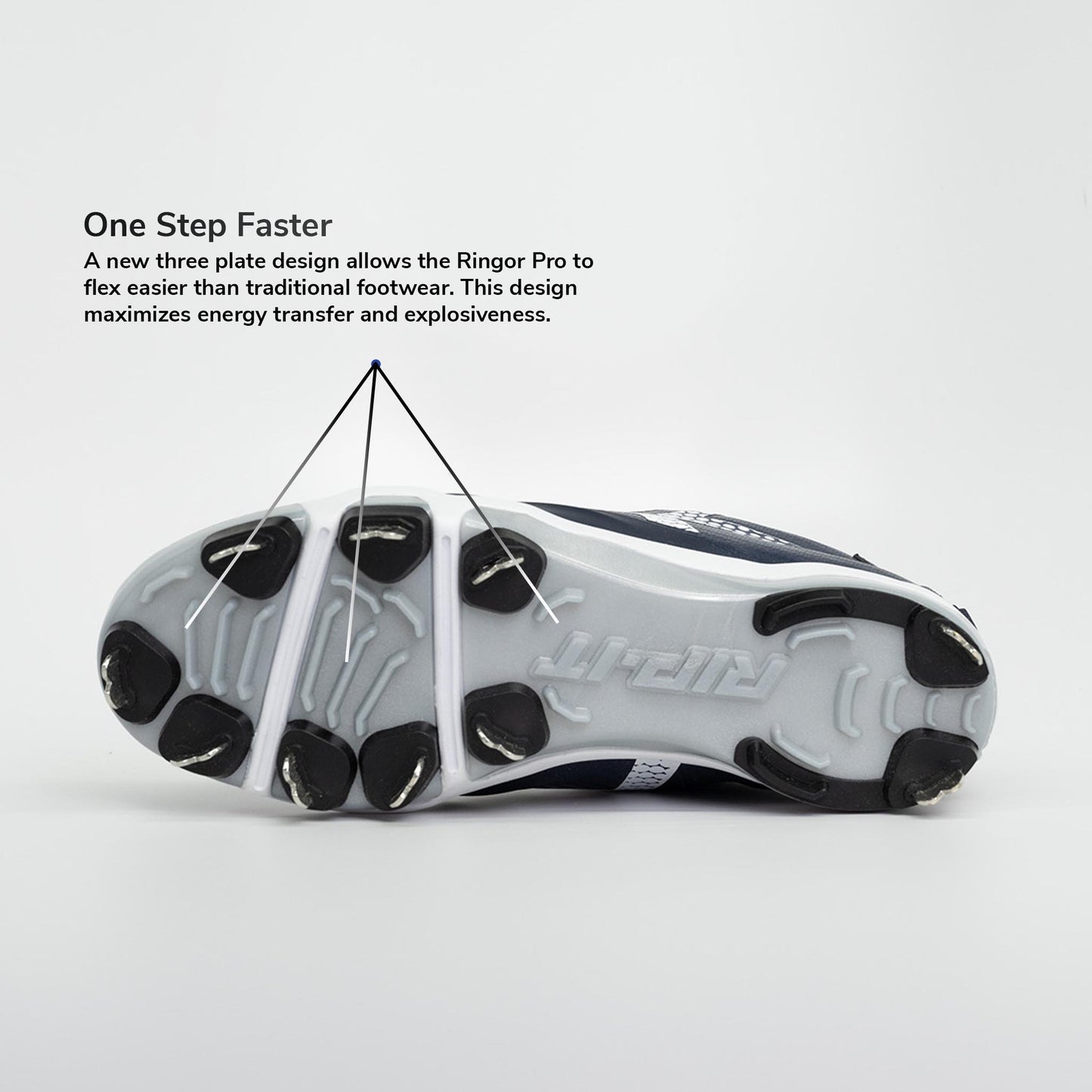 Ringor SwiftStep Pro Metal Softball Cleat |Spike Womens Navy
