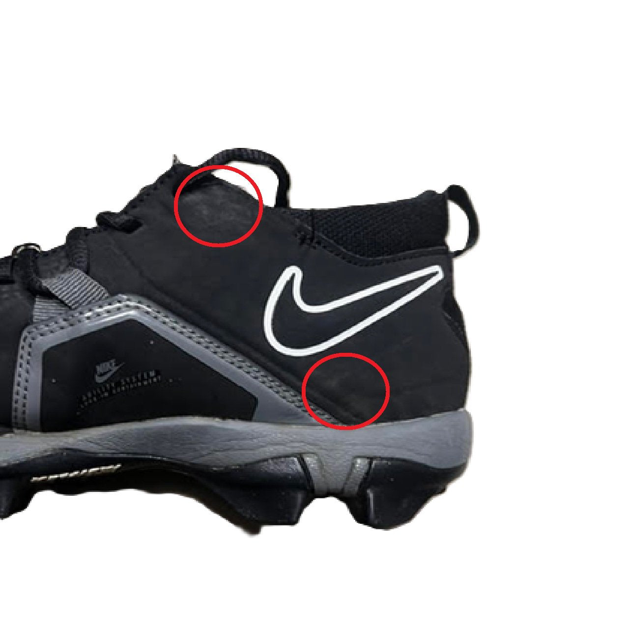 Nike Youth Alpha Menace 3 Shark football cleat 5.5Y Black BM1