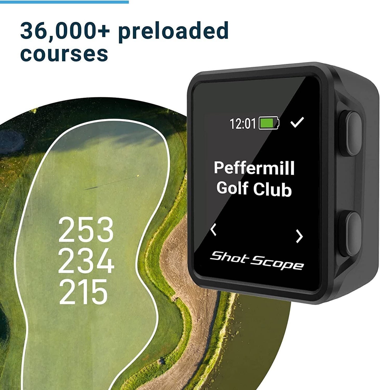 Shot Scope H4 Golf GPS Handheld with Club Shot Tracking  No Subscriptions