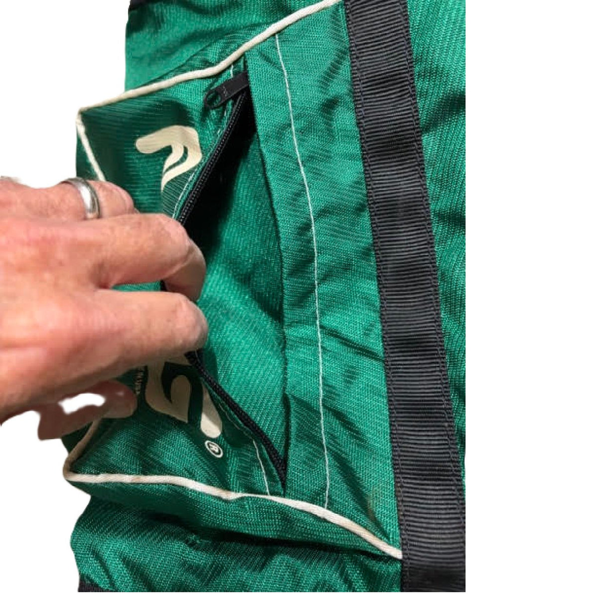 Vintage PING Moonlite Sunday Golf Bag Black Carry Pencil Bag Green BM1