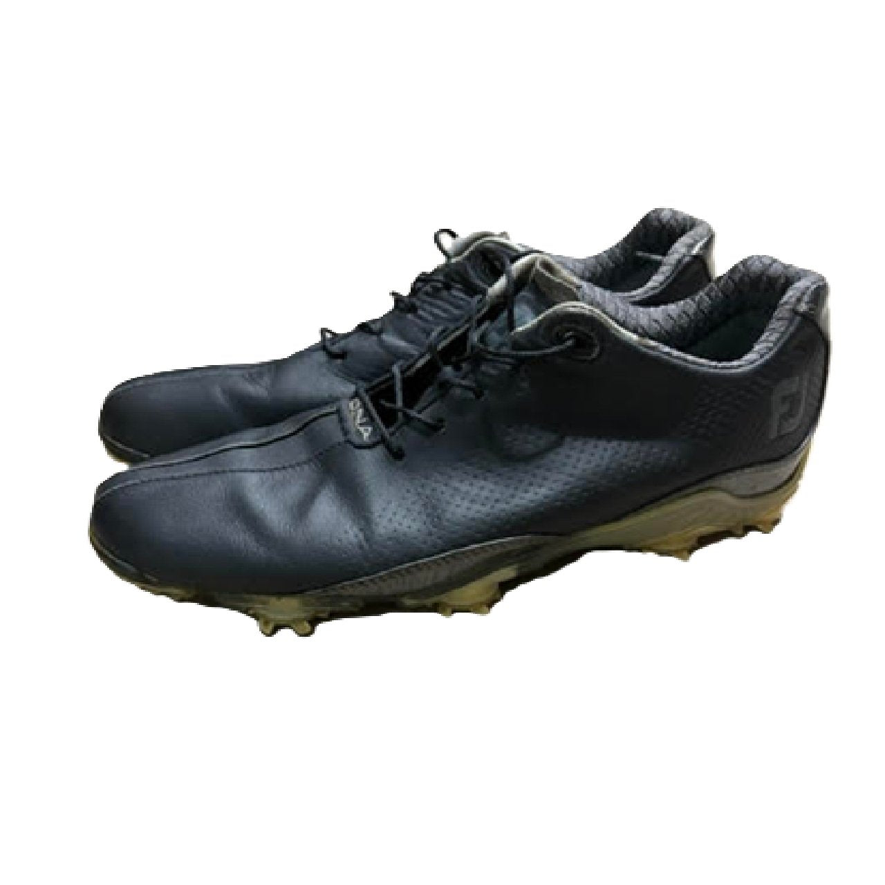 FootJoy D.N.A. Men's Golf Shoes - Black Spiked Leather, US Size 7M