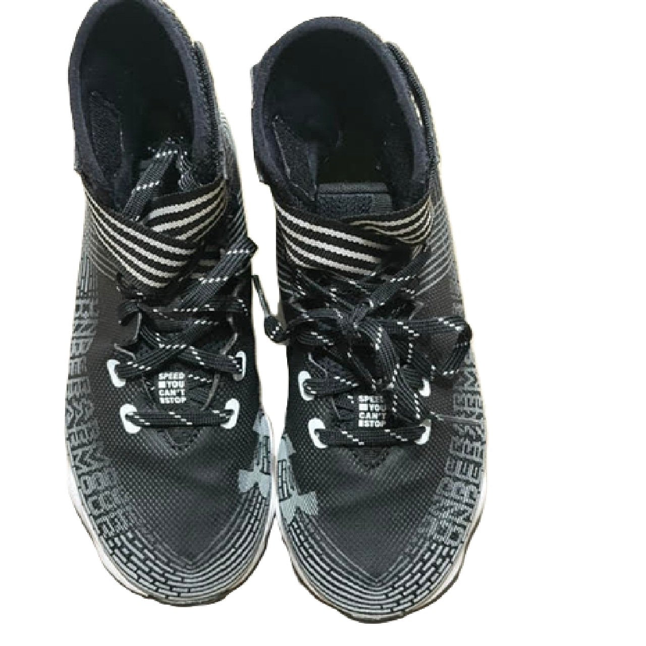Under Armour Highlight Franchise Jr. Football Cleats - Youth Size 5Y Black White BM1