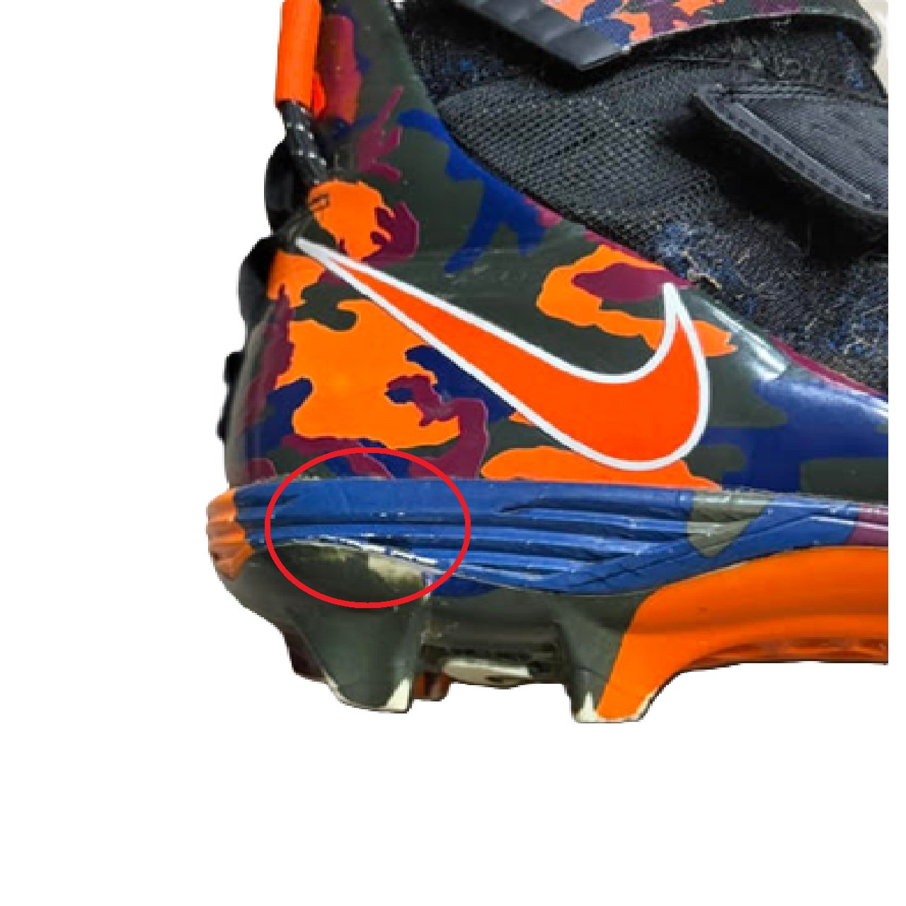 Nike Force Savage Elite 2 Football Cleats Black/Orange/Camo US 13 BM1