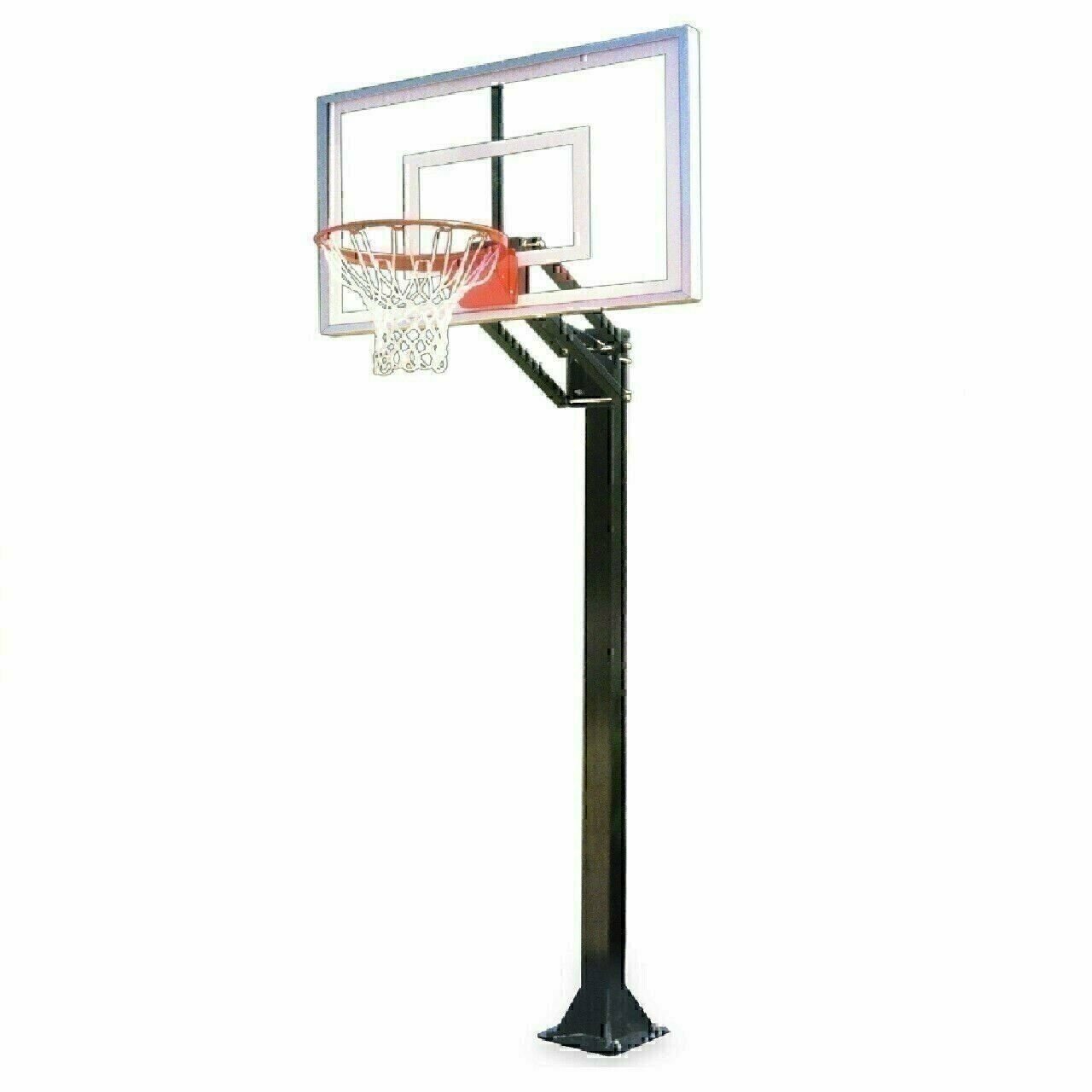 First Team Champ Nitro Adjustable Basketball Goal | Bolt Down-  w/36x60 Glass...