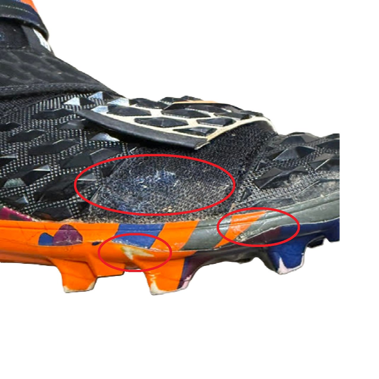 Nike Force Savage Elite 2 Football Cleats Black/Orange/Camo US 13 BM1