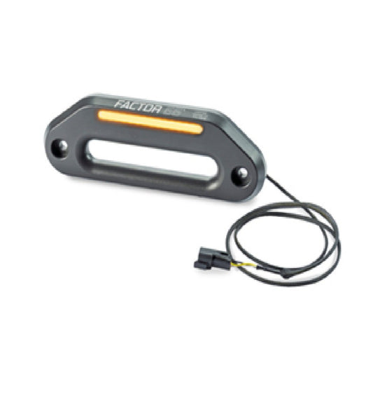 Factor 55 LED Lighted Winching Fairlead - Aluminum Hawse with White/Amber Lights