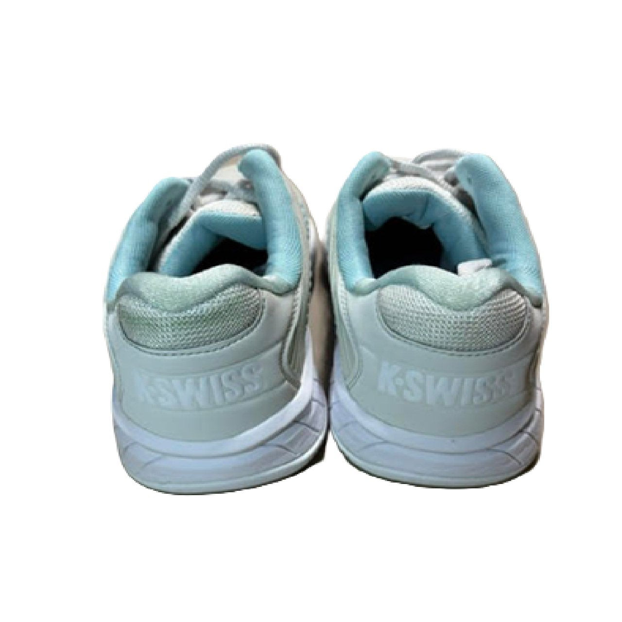 K-Swiss Women's Hypercourt Express 2 tennis shoe US 8  Vaporous Gray/White/Blue Glow BM1