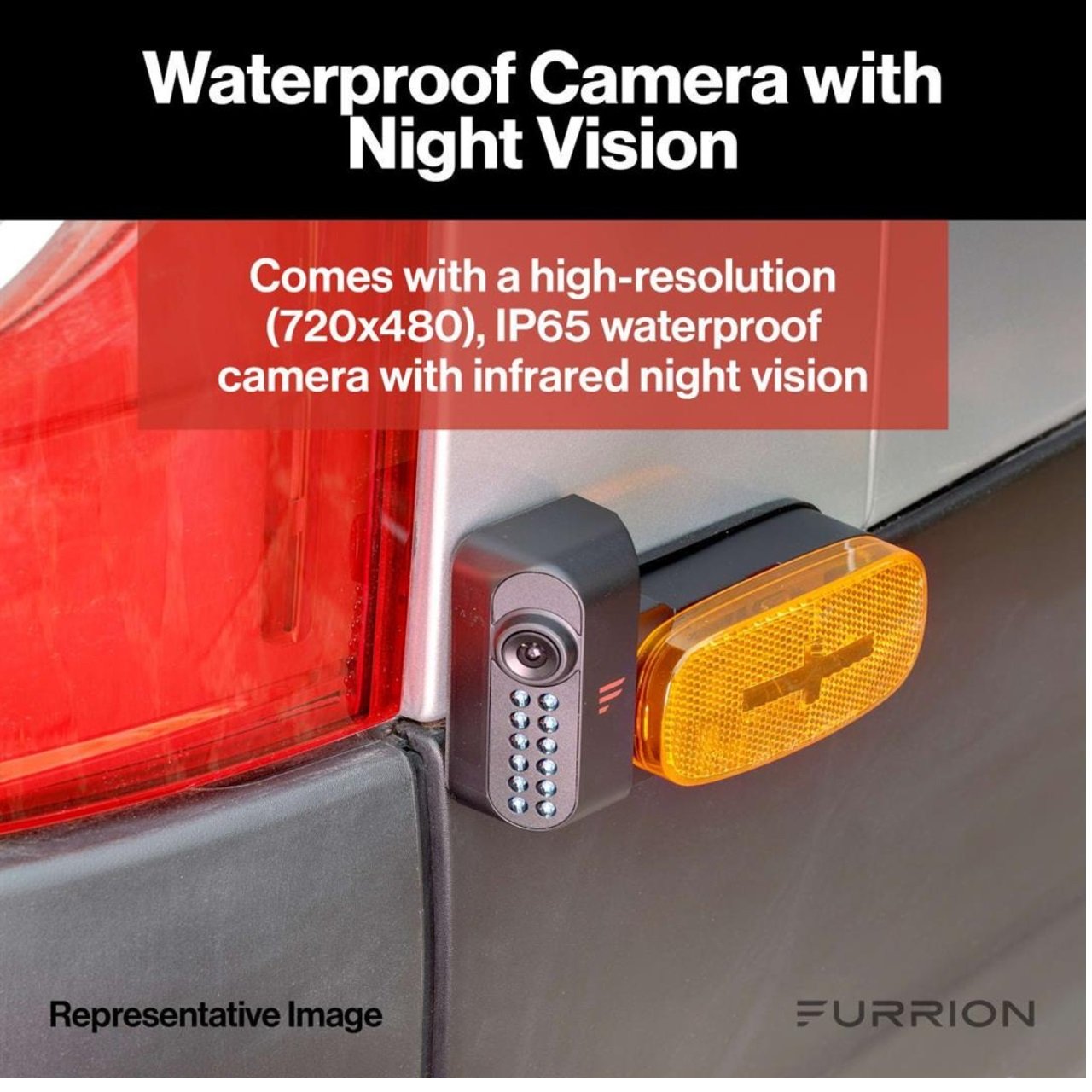 Furrion Vision S Wireless RV Backup Cameras, Amber Side Camera Running Lights,