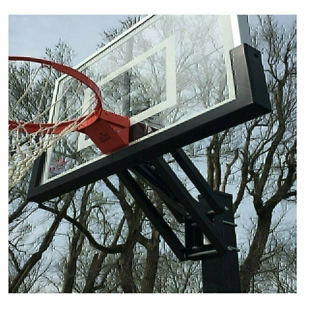 First Team Champ II Basketball Goal Adjustable Height Bolt Down w/36x48 acrylic