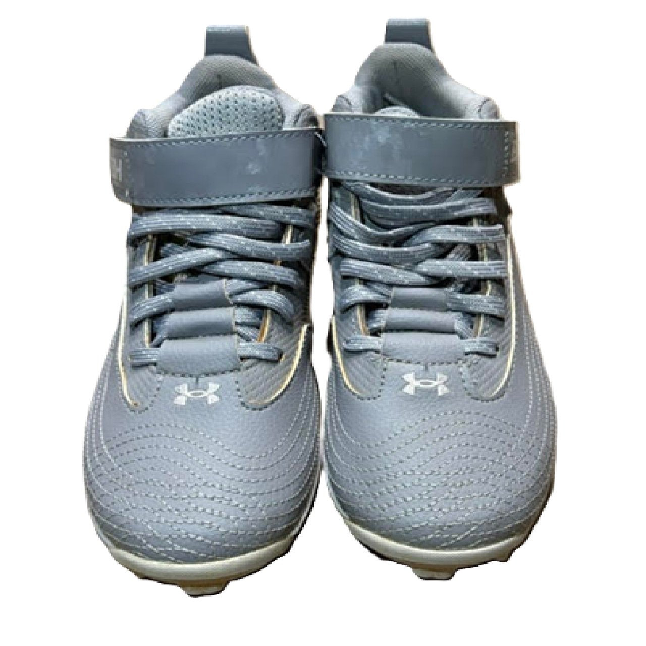 Under Armour Harper 7 Mid RM Jr Baseball Cleats Gray 2Y BM1