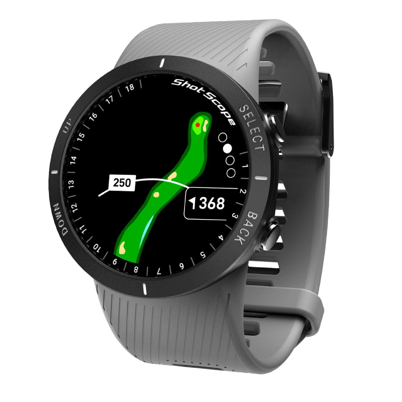 Shot Scope V5 GPS and Automatic Performance Tracking Golf Watch - Grey