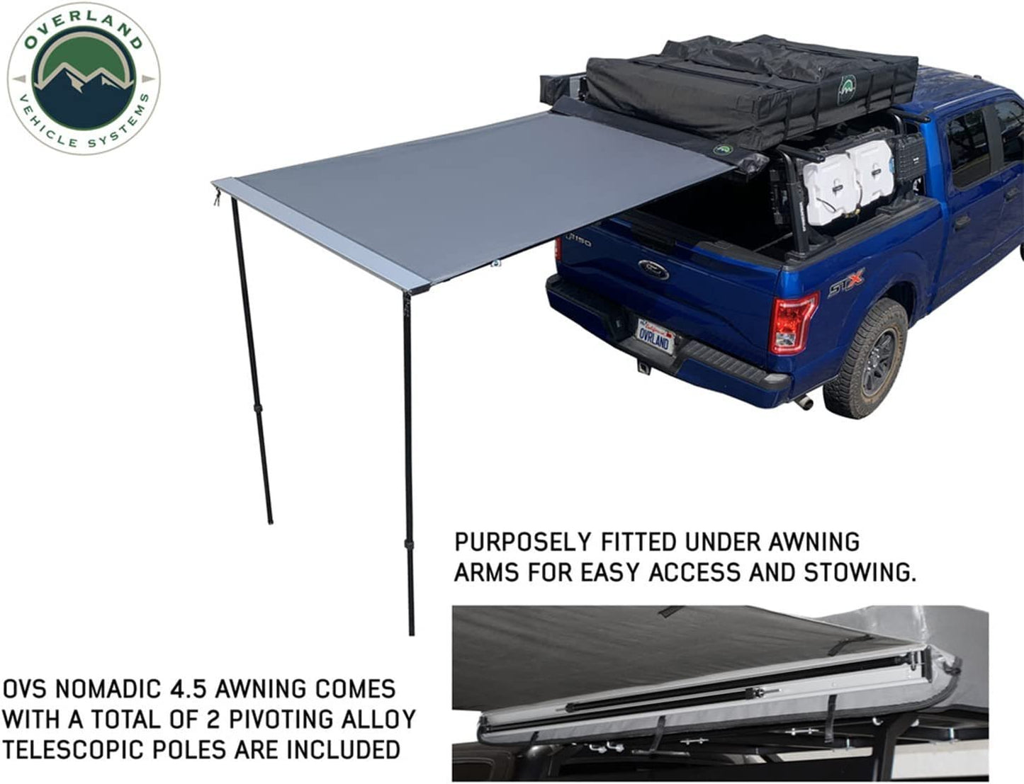 Overland Vehicle Systems Vehicle Nomadic Awning 4.5’