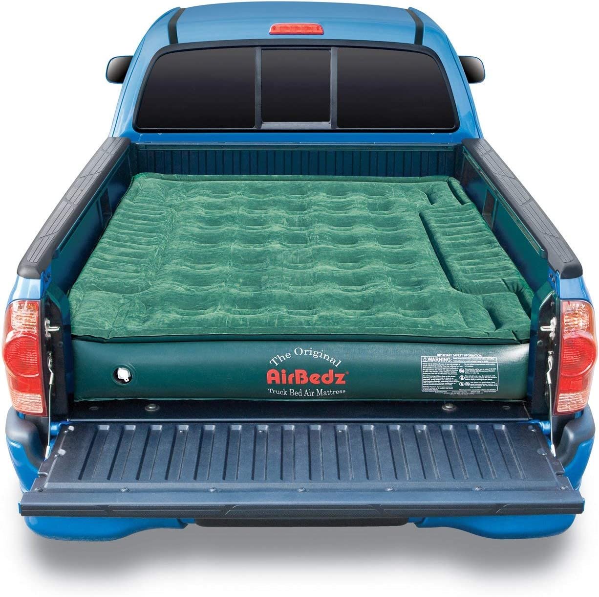 AirBedz Truck Bed Air Mattress Mid-Size 6'-6.5' Short , Green (72" x 55" x 12" Inflated)