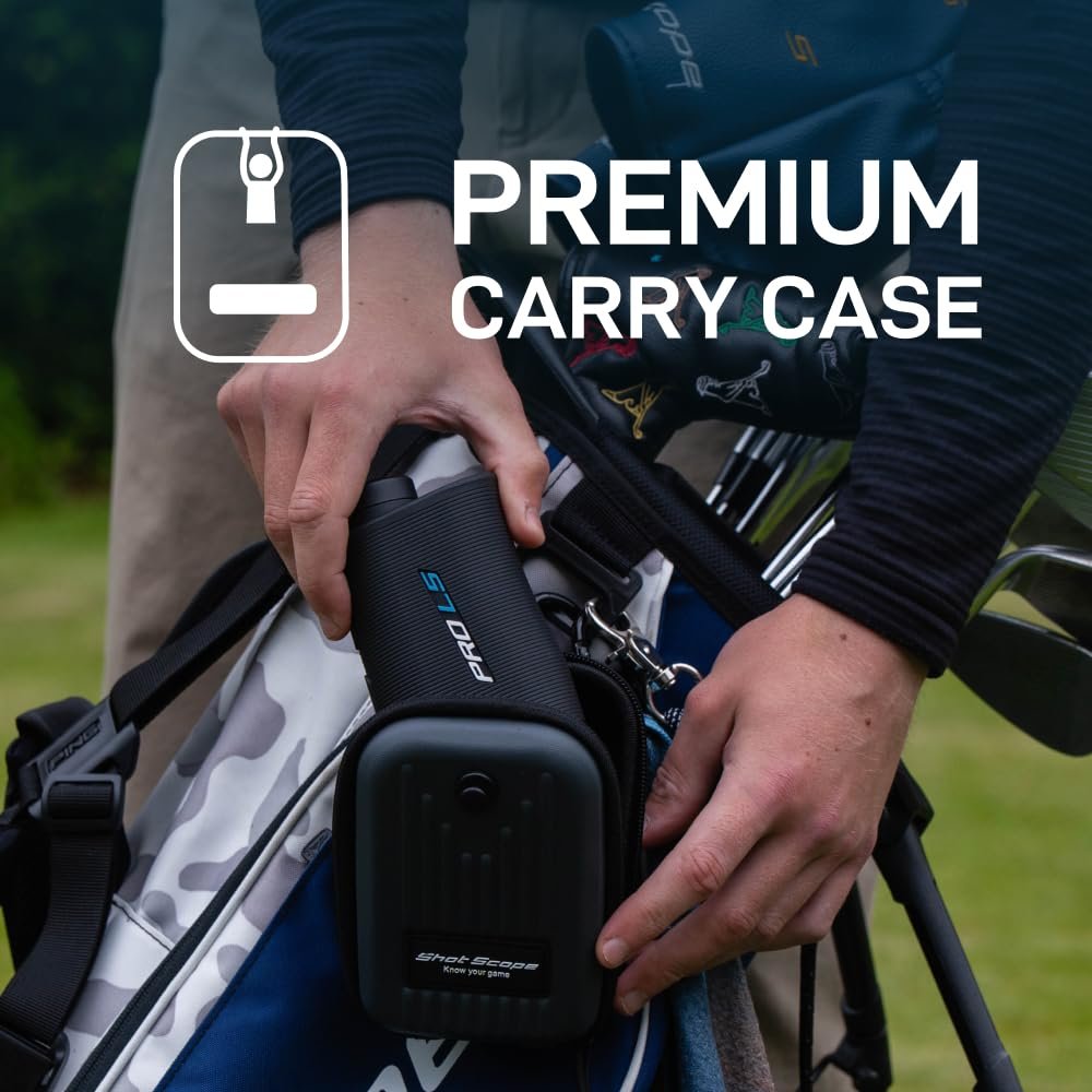 Shot Scope PRO L5 Golf Rangefinder with OLED Display,  1300 Yard Range -BLK