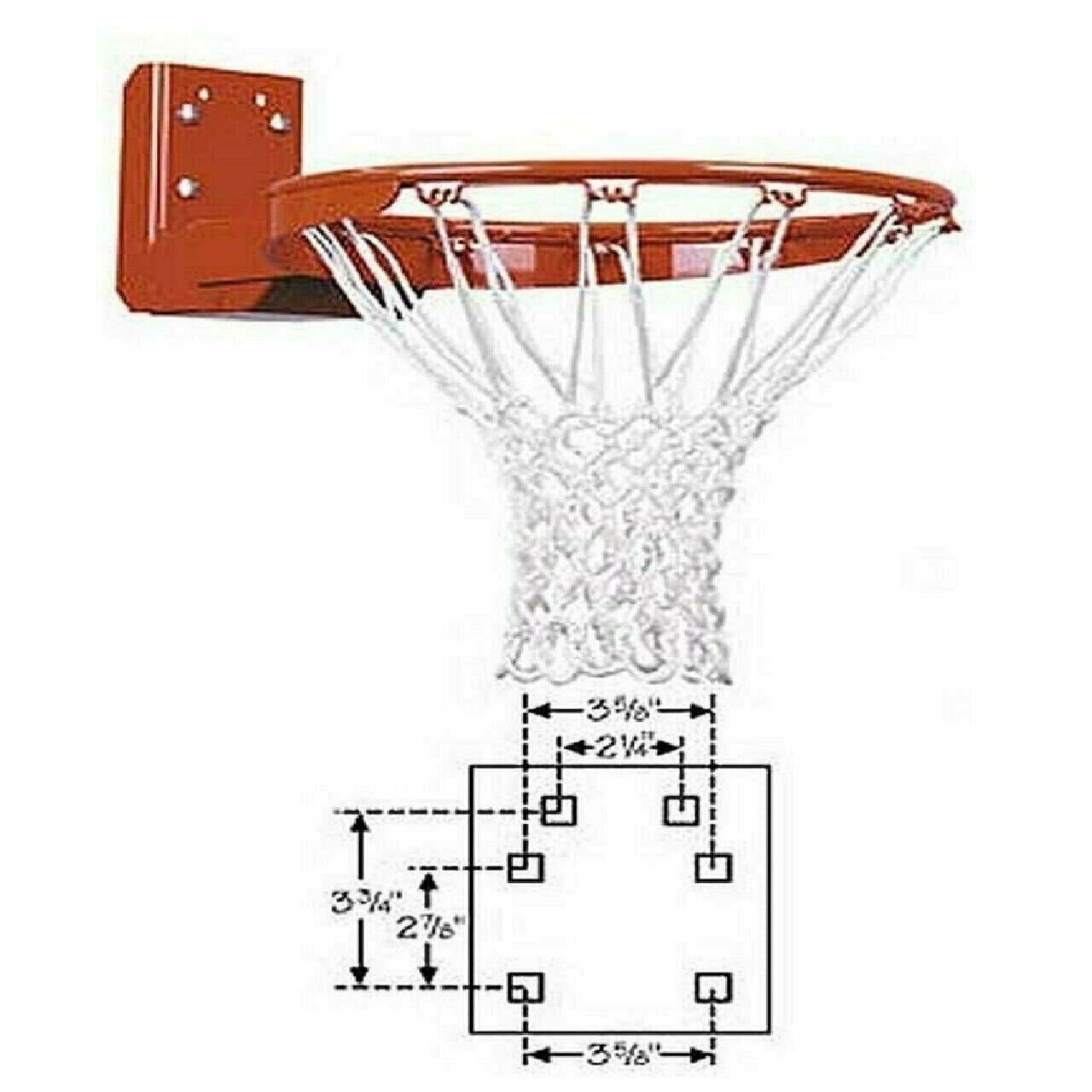 First Team Basketball Rim Flex Rim  FT187R Super-Duty Rear Mount Flex Rim