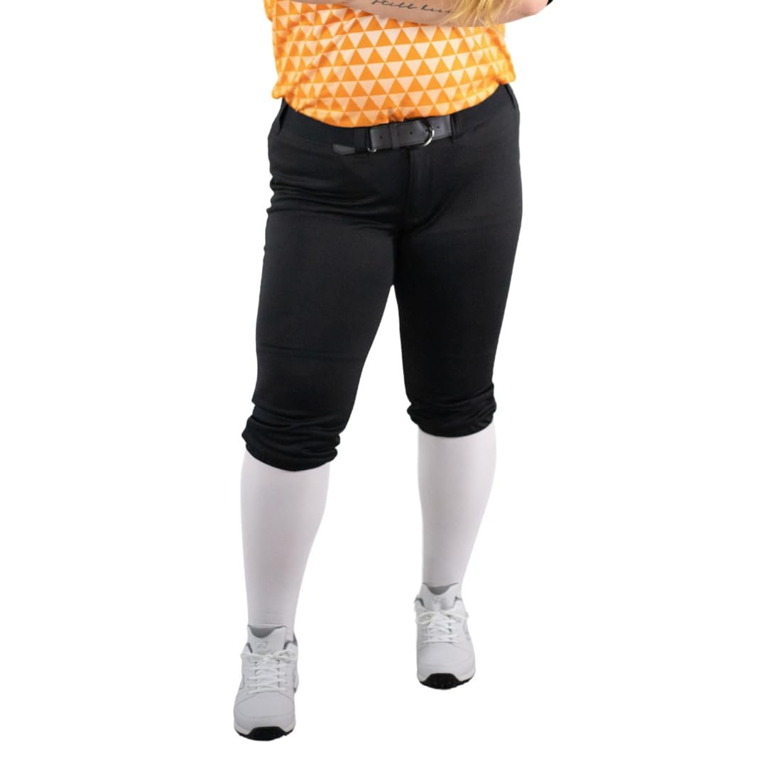 RIP-IT Women's Revolution Softball Pants - Curvy Cut - Black