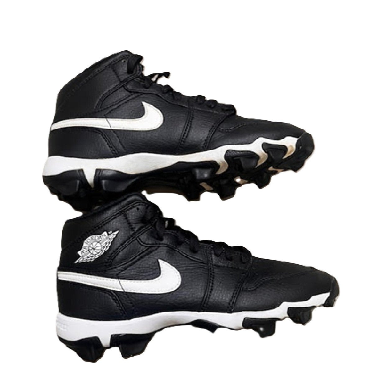 Nike Air Jordan 1 Baseball Cleats Mid Cut 3.5Y Black/White