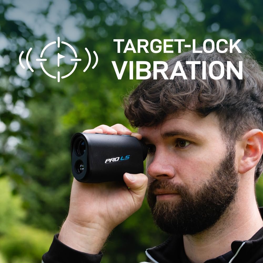 Shot Scope PRO L5 Golf Rangefinder with OLED Display,  1300 Yard Range -BLK