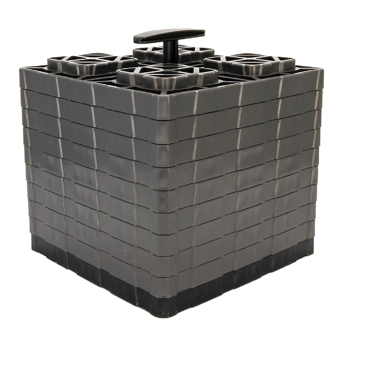 Camco RV Fasten Leveling Blocks XL with T-Handle 2 x 2 Grey (10- Pack)