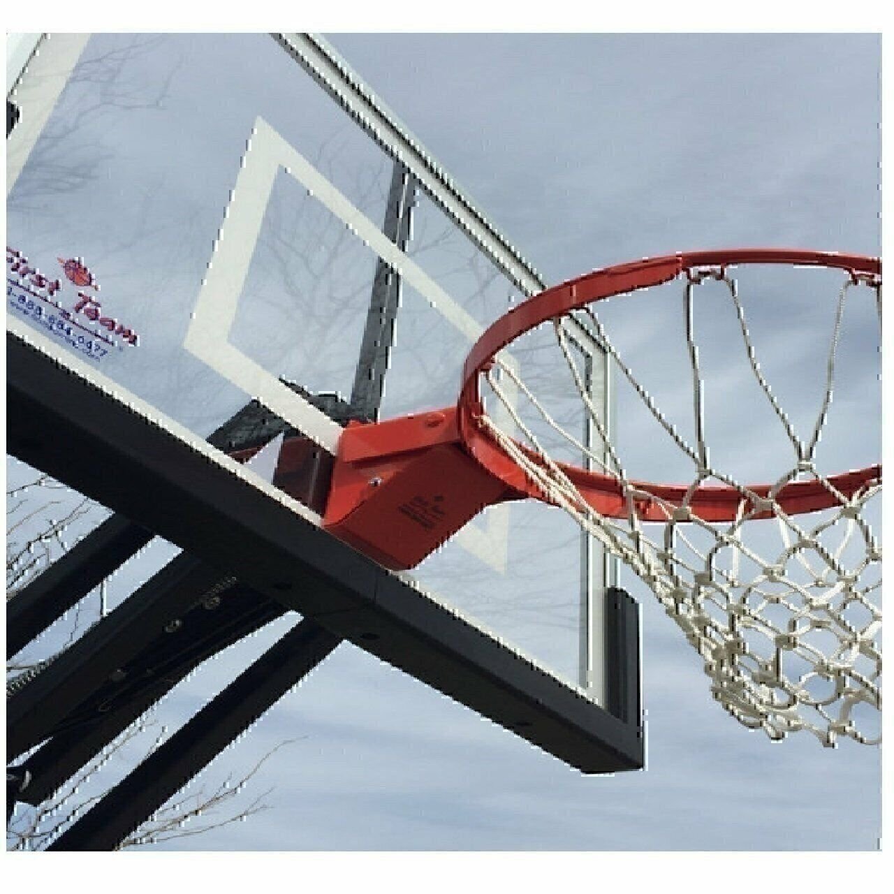 First Team Champ Turbo Basketball Goal Adjustable- Bolt Down- w/36x54 Glass