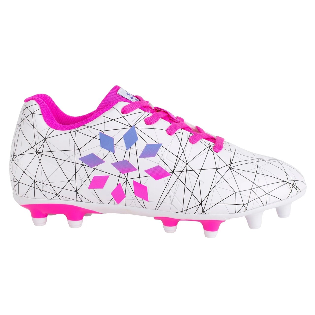 Rip It Girls Molded Soccer Cleats by Rip It -White/Pink/Glo