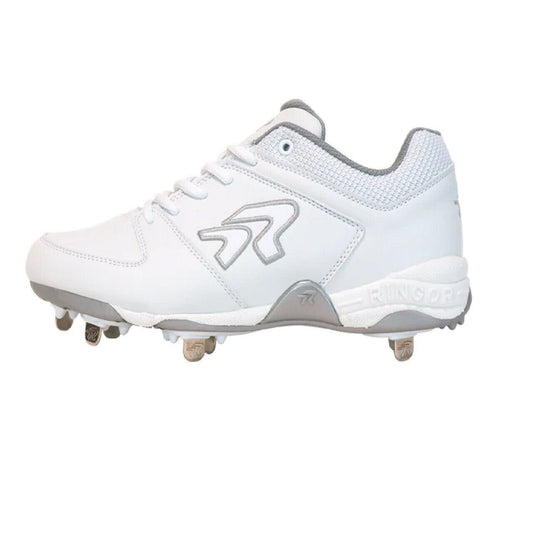 Ringor Flite Women's Softball Metal Spikes- White