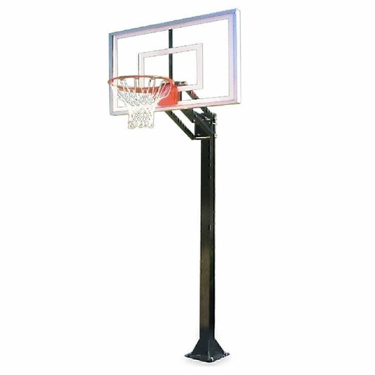 First Team Champ Turbo Basketball Goal Adjustable- Bolt Down- w/36x54 Glass