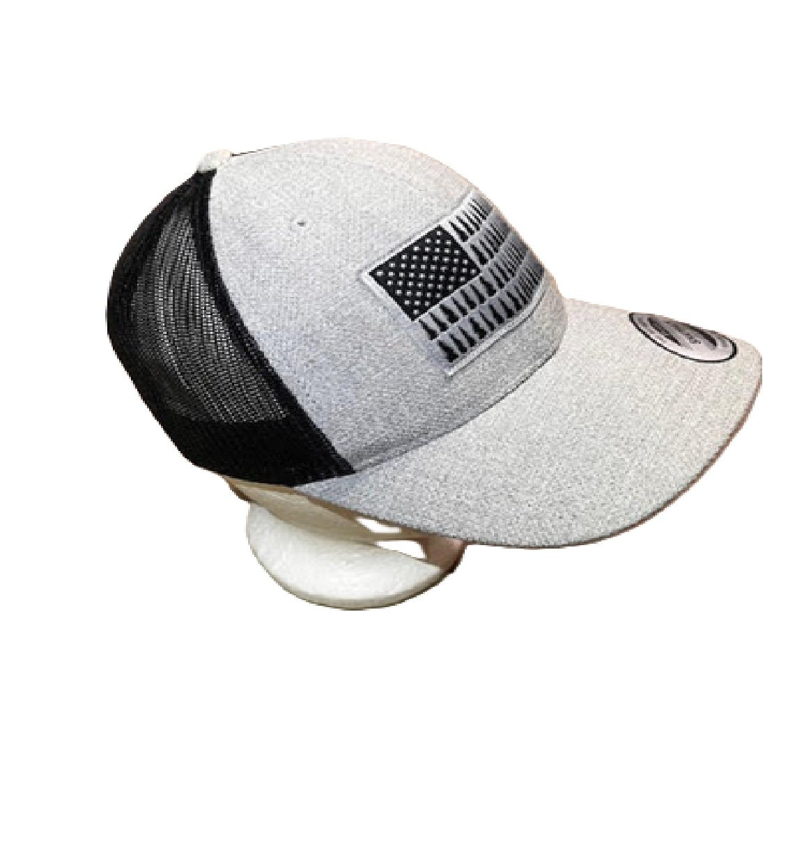 Columbia Tree Flag Trucker Style Snap Back hat Black-bm1