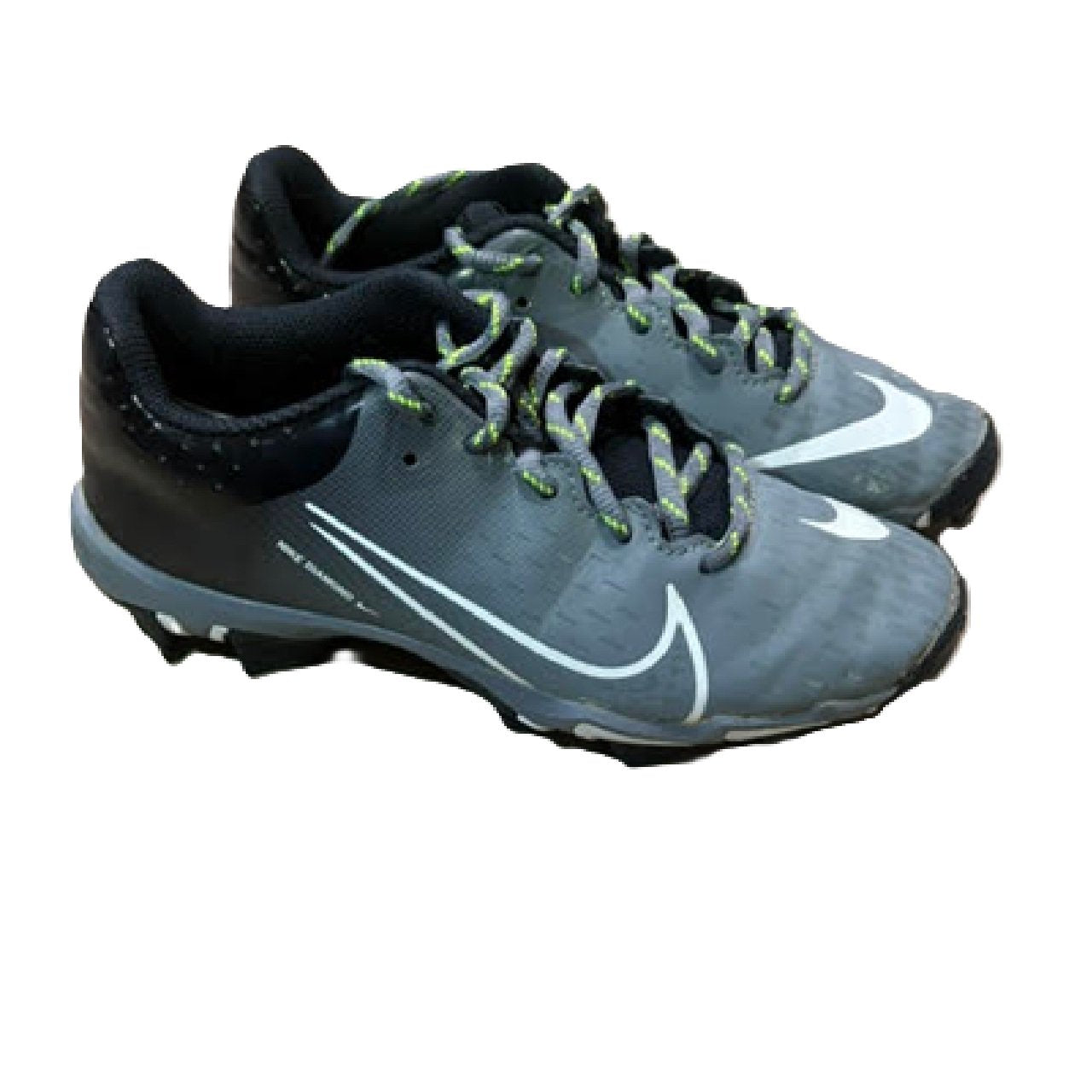 Nike Hyperdiamond 4 Keystone Girls Softball Cleats - Youth 3Y, Gray/Volt/White BM1
