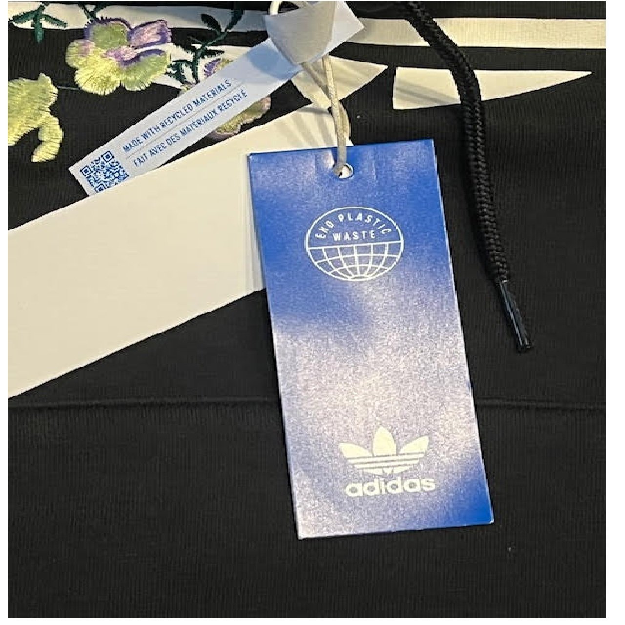 adidas Originals Flower Embroidery Hoodie Black SM