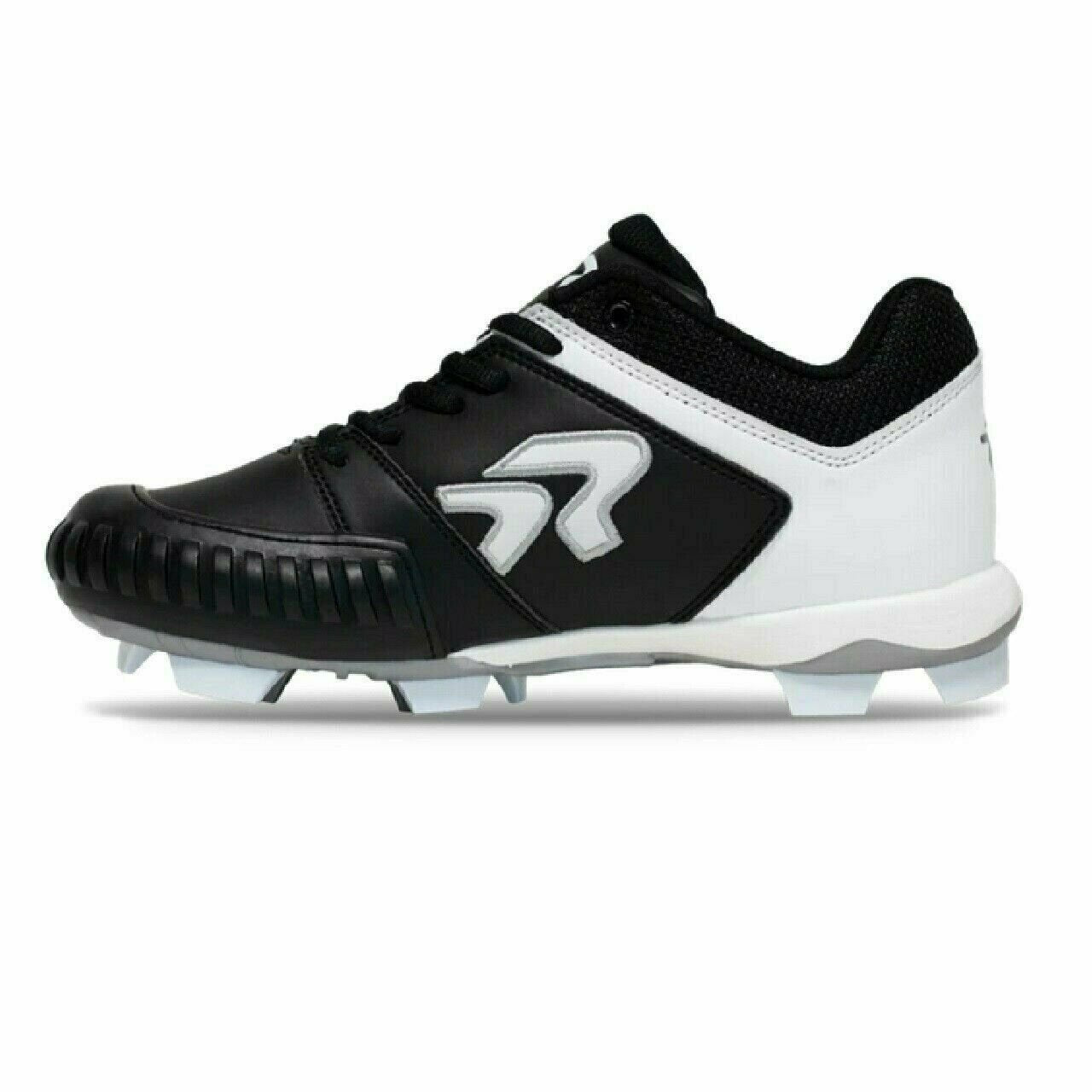 Ringor Flite Softball Cleat With Pitching Toe Molded Women's Softball- Black