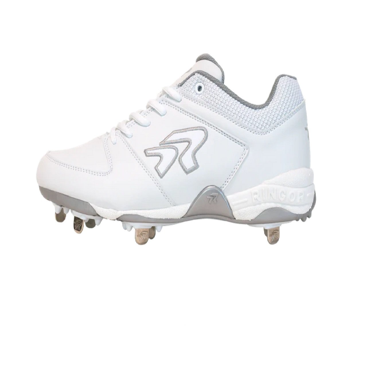 Ringor Flite Women's Softball Metal Spikes- White