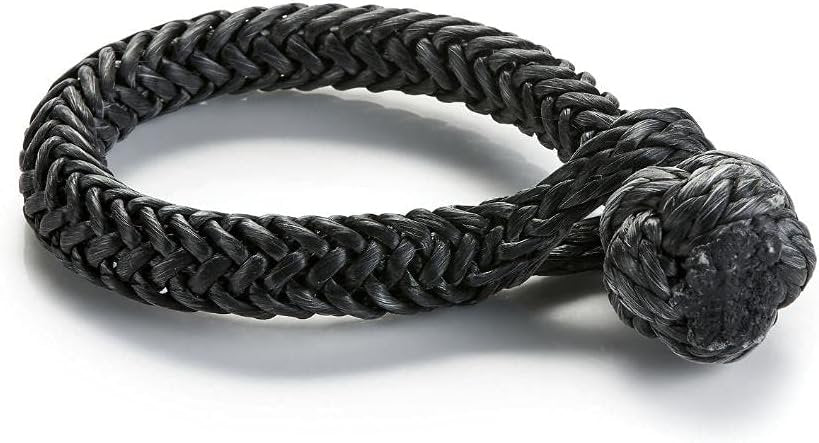 WARN Spydura Soft Shackle Synthetic Rope, 3/8" Diameter, Black