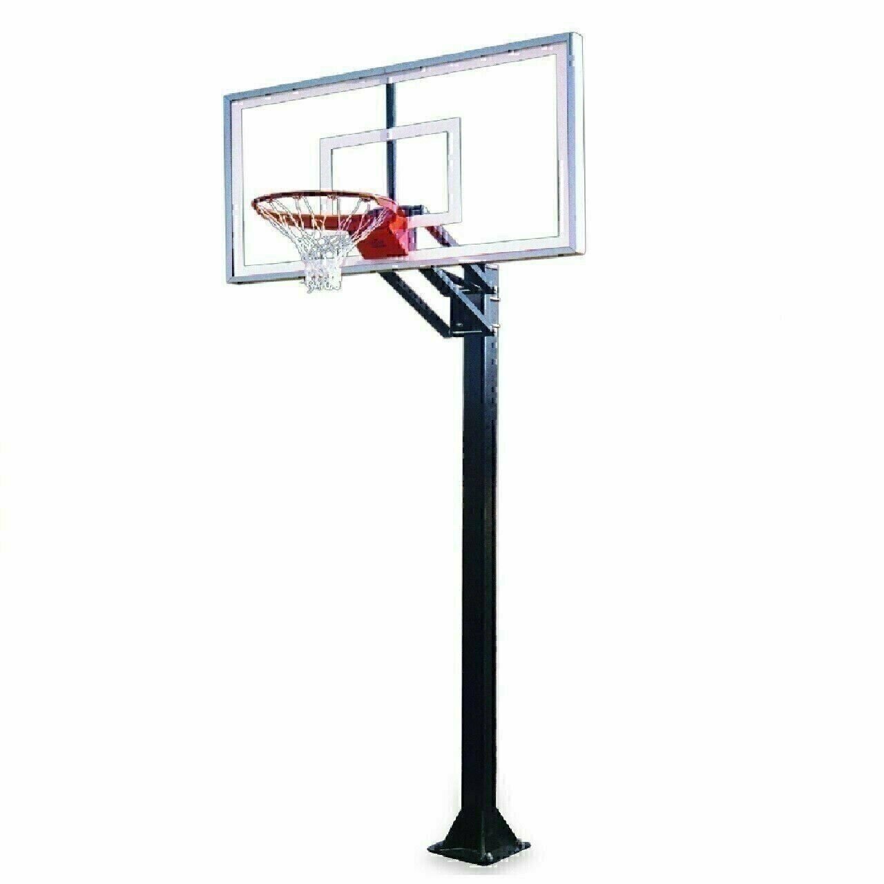 First Team Champ Nitro Adjustable Basketball Goal | Bolt Down-  w/36x60 Glass...