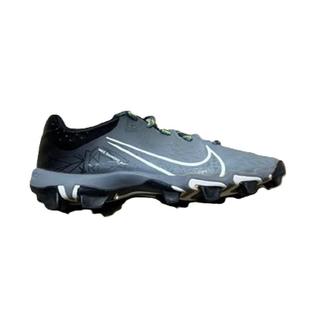 Nike Hyperdiamond 4 Keystone Girls Softball Cleats - Youth 3Y, Gray/Volt/White BM1