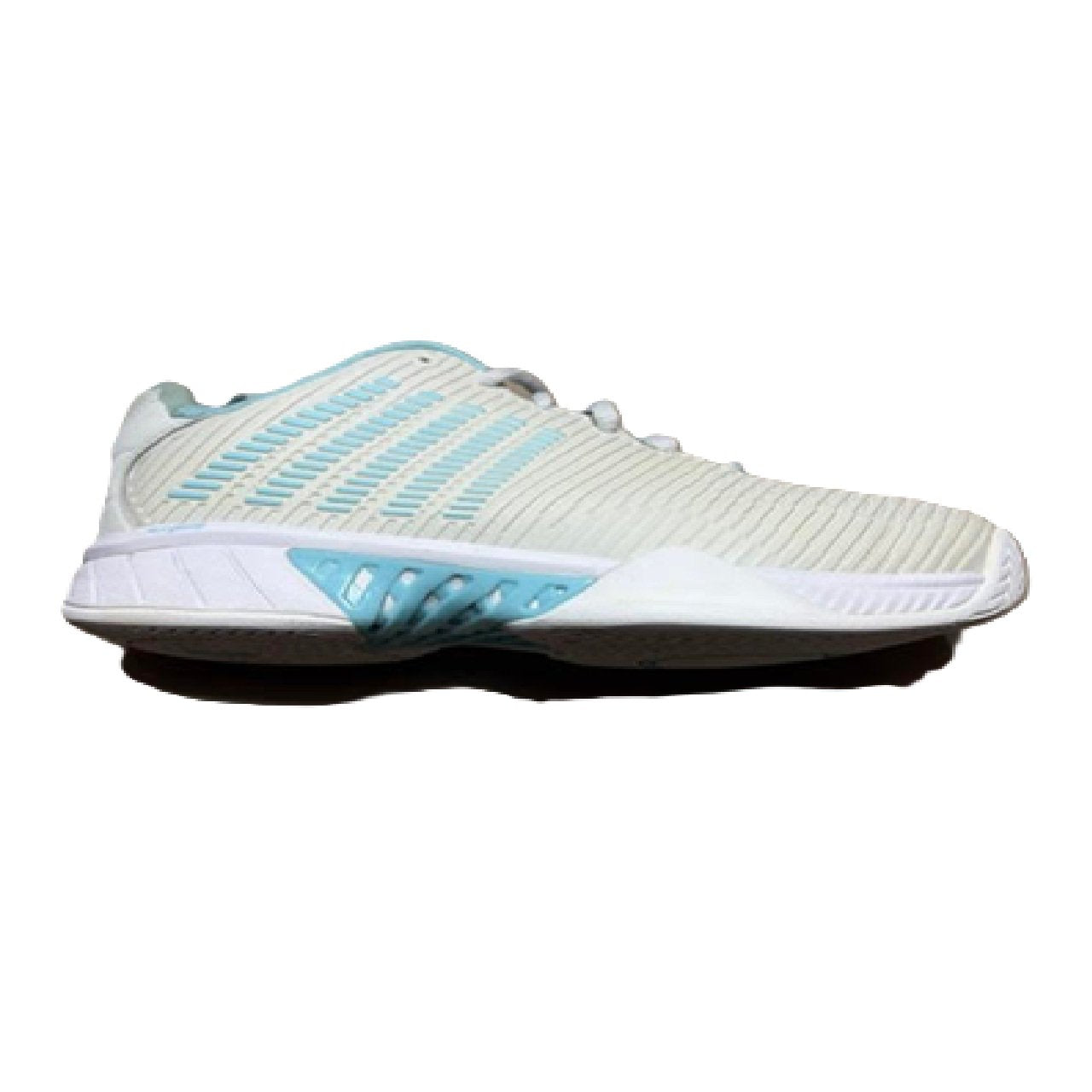 K-Swiss Women's Hypercourt Express 2 tennis shoe US 8  Vaporous Gray/White/Blue Glow BM1