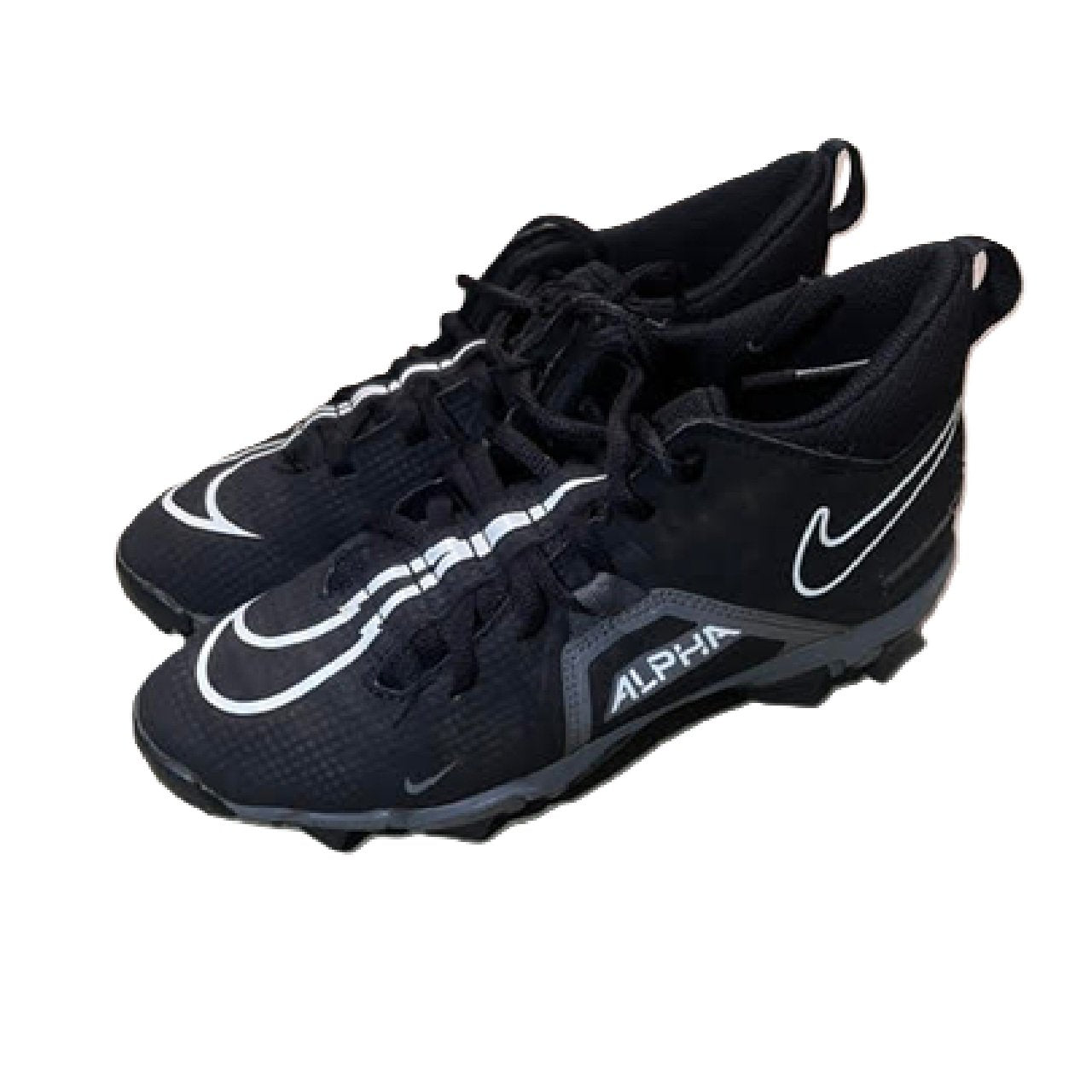 Nike Youth Alpha Menace 3 Shark football cleat 5.5Y Black BM1