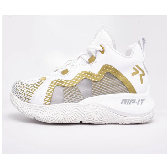 RIP-IT Sports Women’s Swiftstep Future Court Volleyball Shoe-White/Gold