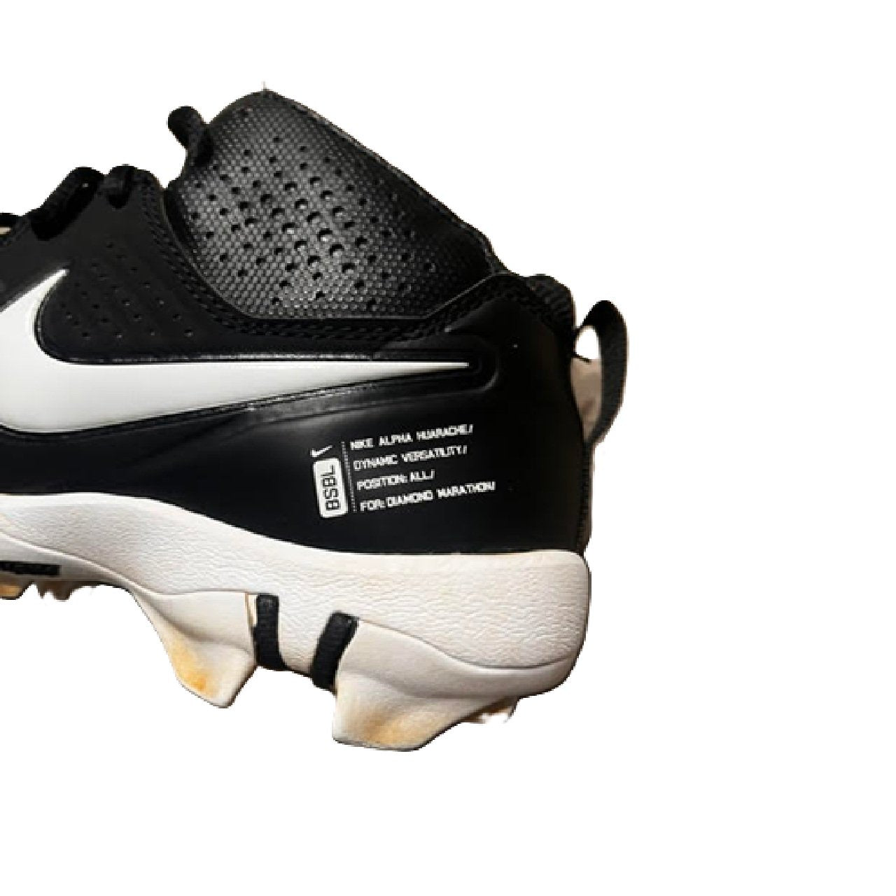 Nike Alpha Huarache 3 Keystone GS Baseball Cleats Youth Size 2.5Y Black BM1