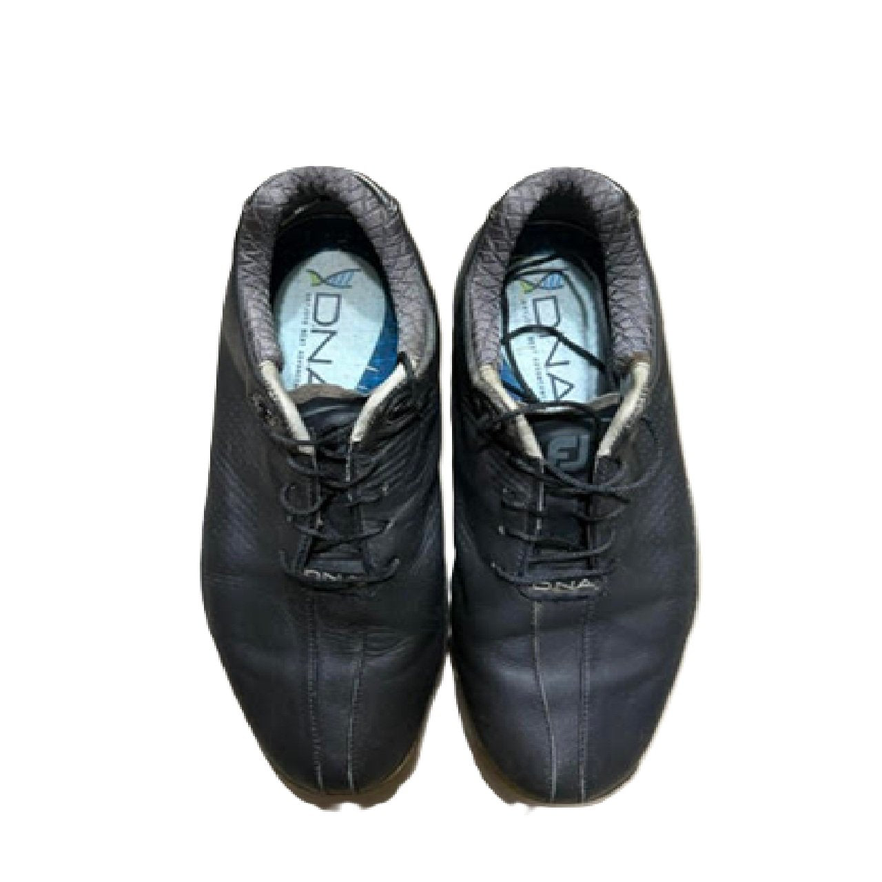 FootJoy D.N.A. Men's Golf Shoes - Black Spiked Leather, US Size 7M