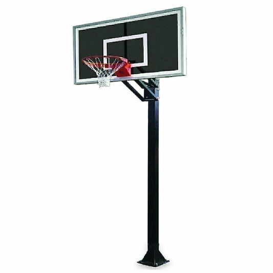 First Team Champ Eclipse Basketball Goal Adjustable- BD w/36x60 Smoke Glass back