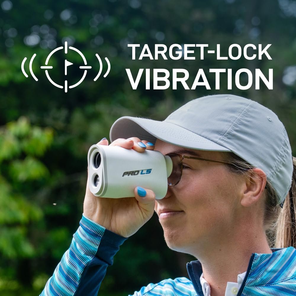 Shot Scope PRO L5 Golf Rangefinder with OLED Display,  1300 Yard Range -White