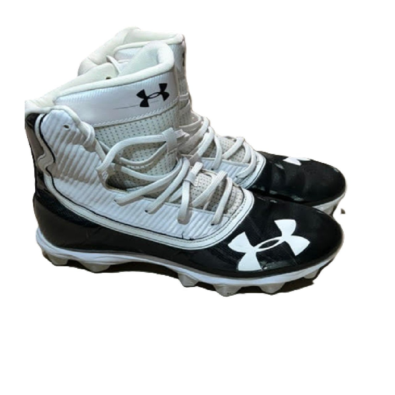 Under Armour Highlight RM Mid-Top Football Cleats US 8.5 Black White BM1
