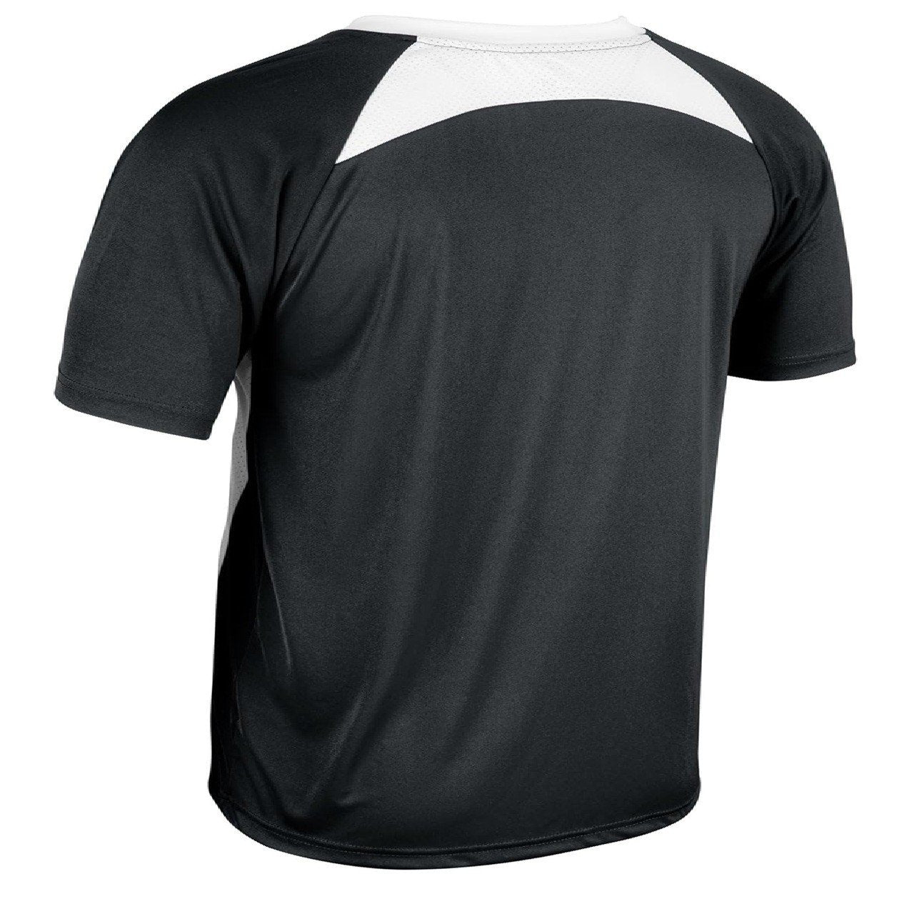 Champro Clean Up 2 Button Baseball/Softball Jersey, Adult  2XL, Black, White
