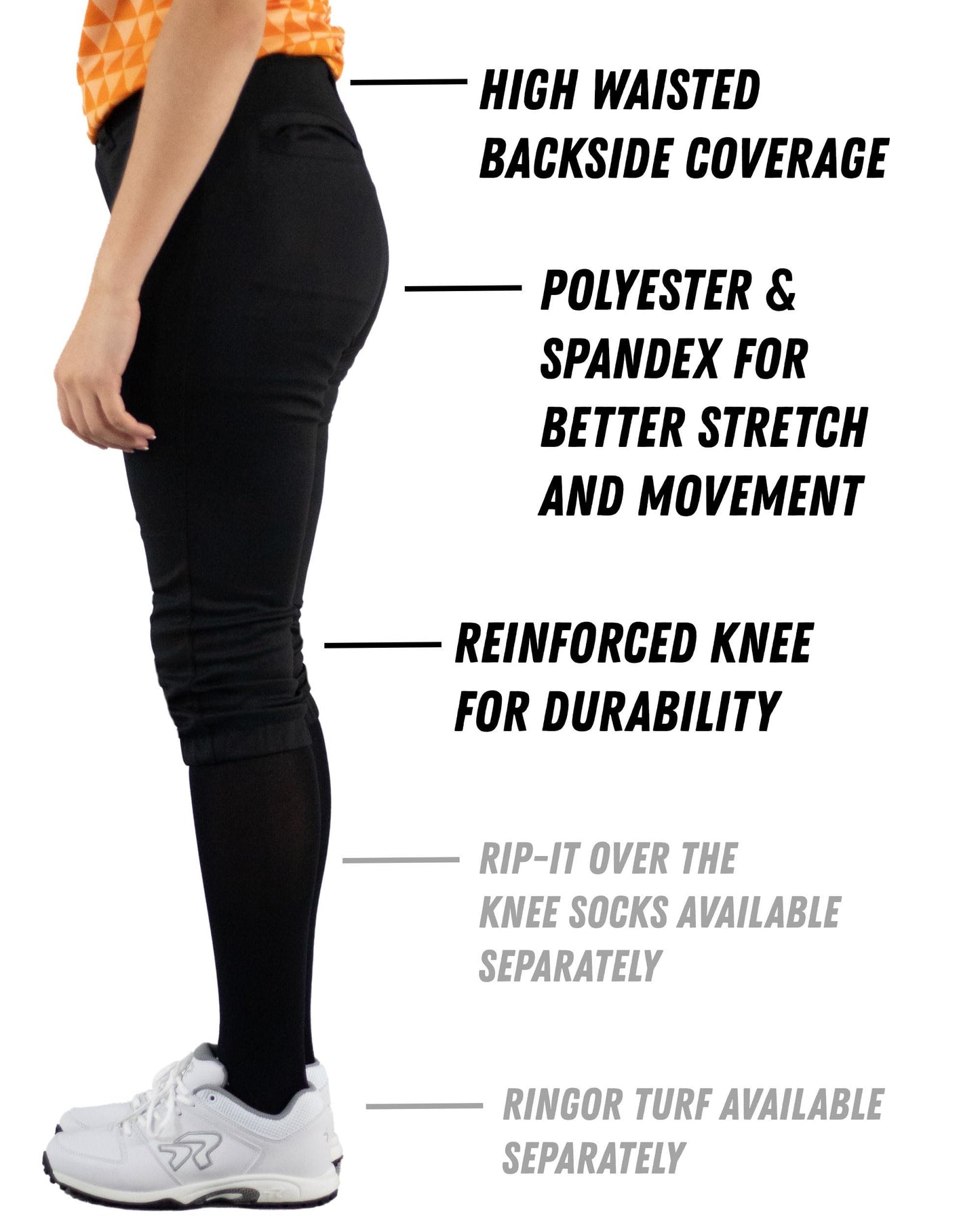 RIP-IT Women's Revolution Softball Pants - Straight Cut