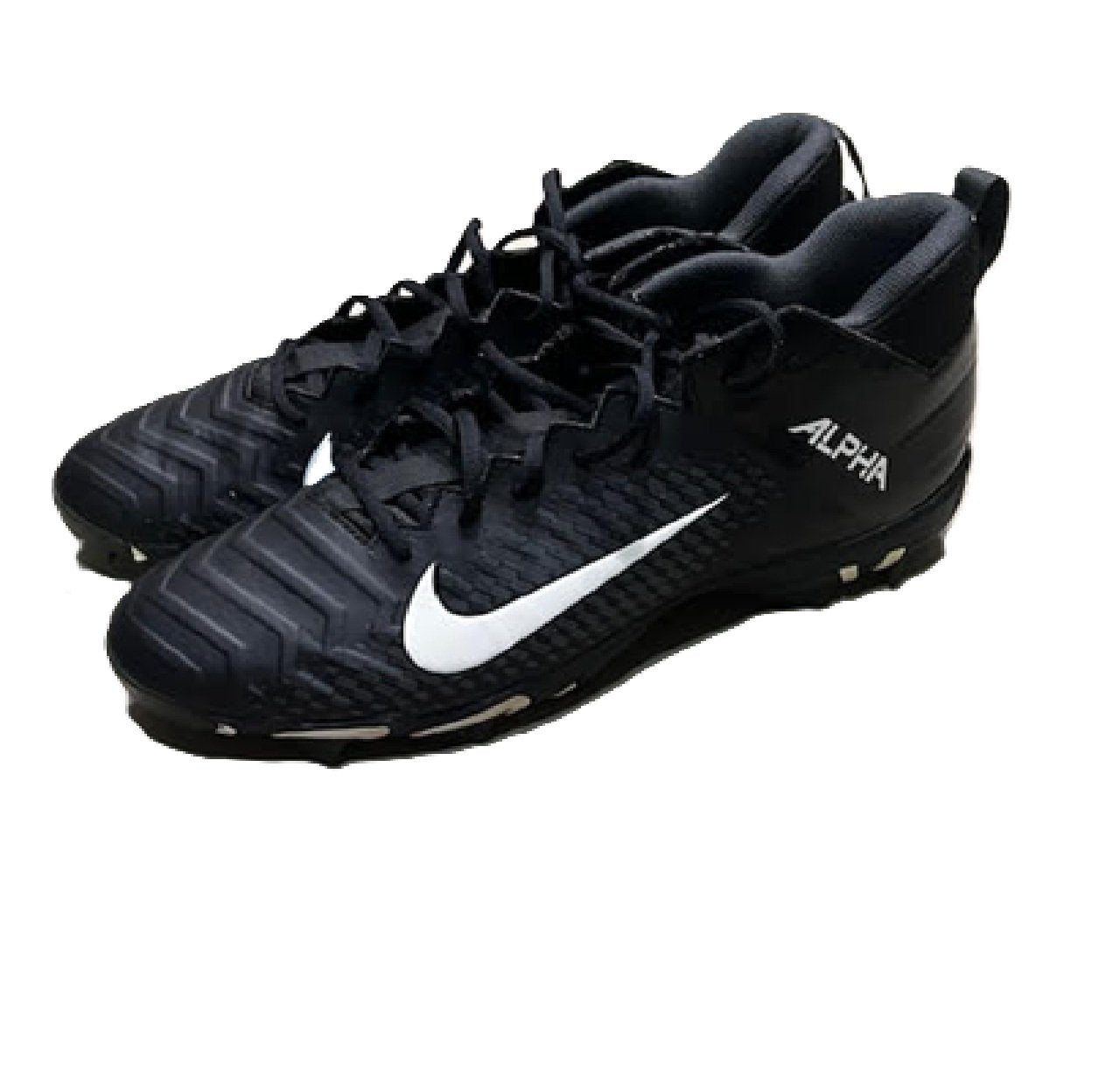 Nike Alpha Menace 2 Shark Football Cleats Men's 13 Wide Black BM1