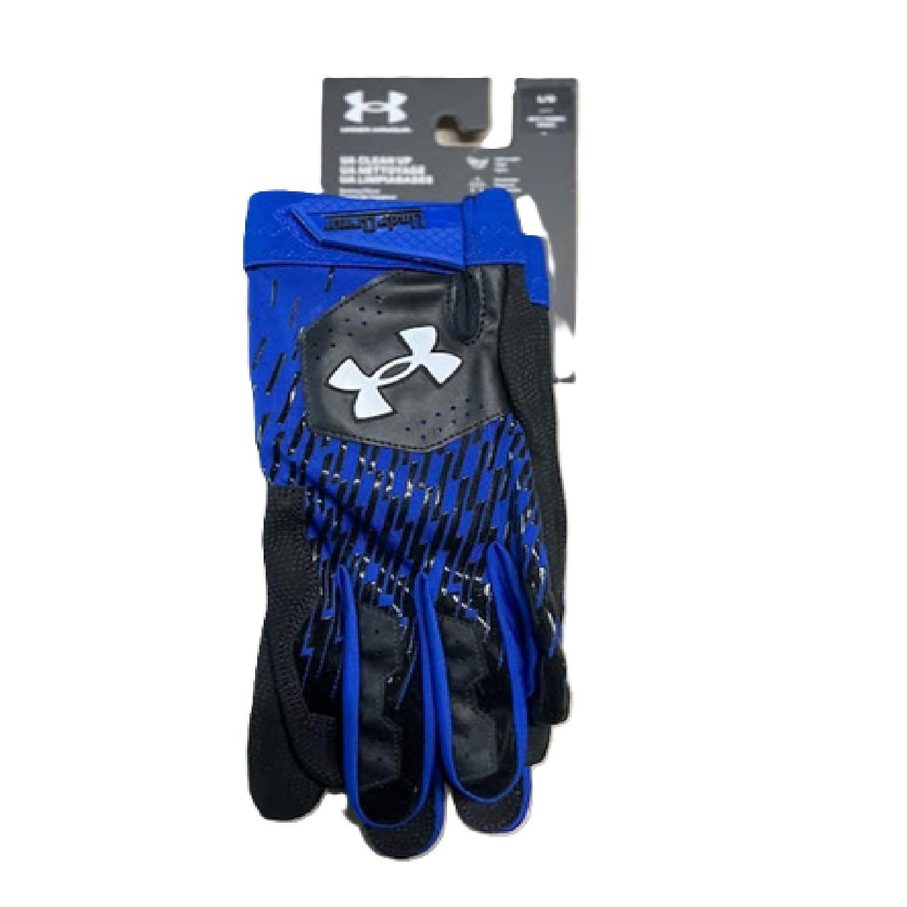 Under Armour Mens Clean Up Baseball Batting Gloves Blue Pair